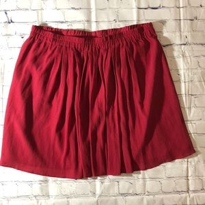 Ann Taylor LOFT Red Flowy Skirt